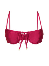 Load image into Gallery viewer, Product Front: Rio De Sol Top Top Shimmer-Desejo Balconet-Tie