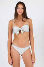 Load image into Gallery viewer, Model Front: Rio De Sol Bottom Bottom Shimmer-White Essential