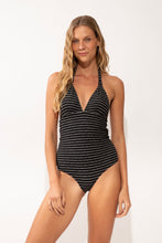 Load image into Gallery viewer, Model Front: Rio De Sol One-Piece Linea-Black Mel-Op