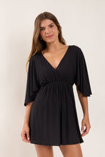 Load image into Gallery viewer, Model Front: Rio De Sol Mini Dress Black Mini Dress