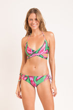 Load image into Gallery viewer, Model Front: Rio De Sol Top Top Parrots Kate
