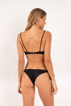 Load image into Gallery viewer, Model Back: Rio De Sol Top Top Shimmer-Black Balconet-Tie