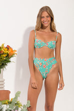 Load image into Gallery viewer, Model Front: Rio De Sol Set Set Botanic Balconet Hotpant-Cos