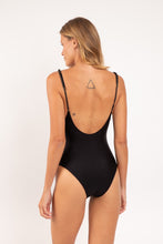 Load image into Gallery viewer, Model Back: Rio De Sol One-Piece Shimmer-Black Hype-Noa