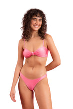 Load image into Gallery viewer, Model Front: Rio De Sol Set Set Shimmer-Confetti Bandeau-Joy Essential