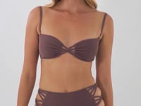 Load and play video in Gallery viewer, Video: Rio De Sol Top Top Malibu-Ebano Bandeau-Iris