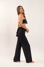 Load image into Gallery viewer, Image 03: Rio De Sol Beach Trousers Black Pants Knot