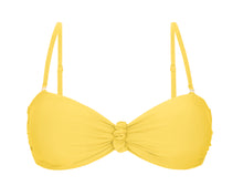Load image into Gallery viewer, Product Front: Rio De Sol Top Top Amarelo Bandeau-Crispy