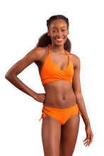 Load image into Gallery viewer, Model Front: Rio De Sol Top Top Dots-Orange Kate