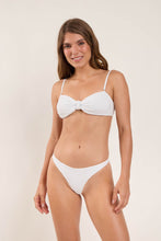 Load image into Gallery viewer, Model Front: Rio De Sol Top Top Memphis-White Bandeau-Joy