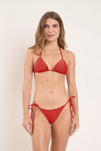 Load image into Gallery viewer, Model Front: Rio De Sol Bottom Bottom Shimmer-Liquor Cheeky-Tie
