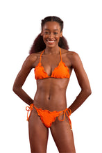 Load image into Gallery viewer, Model Front: Rio De Sol Set Set Dots-Orange Frufru-Fio
