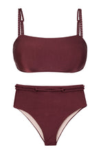 Load image into Gallery viewer, Product Front: Rio De Sol Set Set Barolo Bandeau-Reto Hotpants
