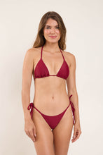 Load image into Gallery viewer, Model Front: Rio De Sol Bottom Bottom Touch-Carmim Cheeky-Tie
