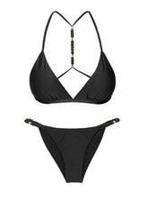 Load image into Gallery viewer, Product Front: Rio De Sol Set Set Shimmer-Black Tri-Fixo-Noa Cheeky-Noa

