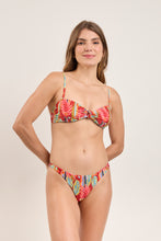 Load image into Gallery viewer, Model Front: Rio De Sol Top Top Sea-Bloom Bandeau-Joy
